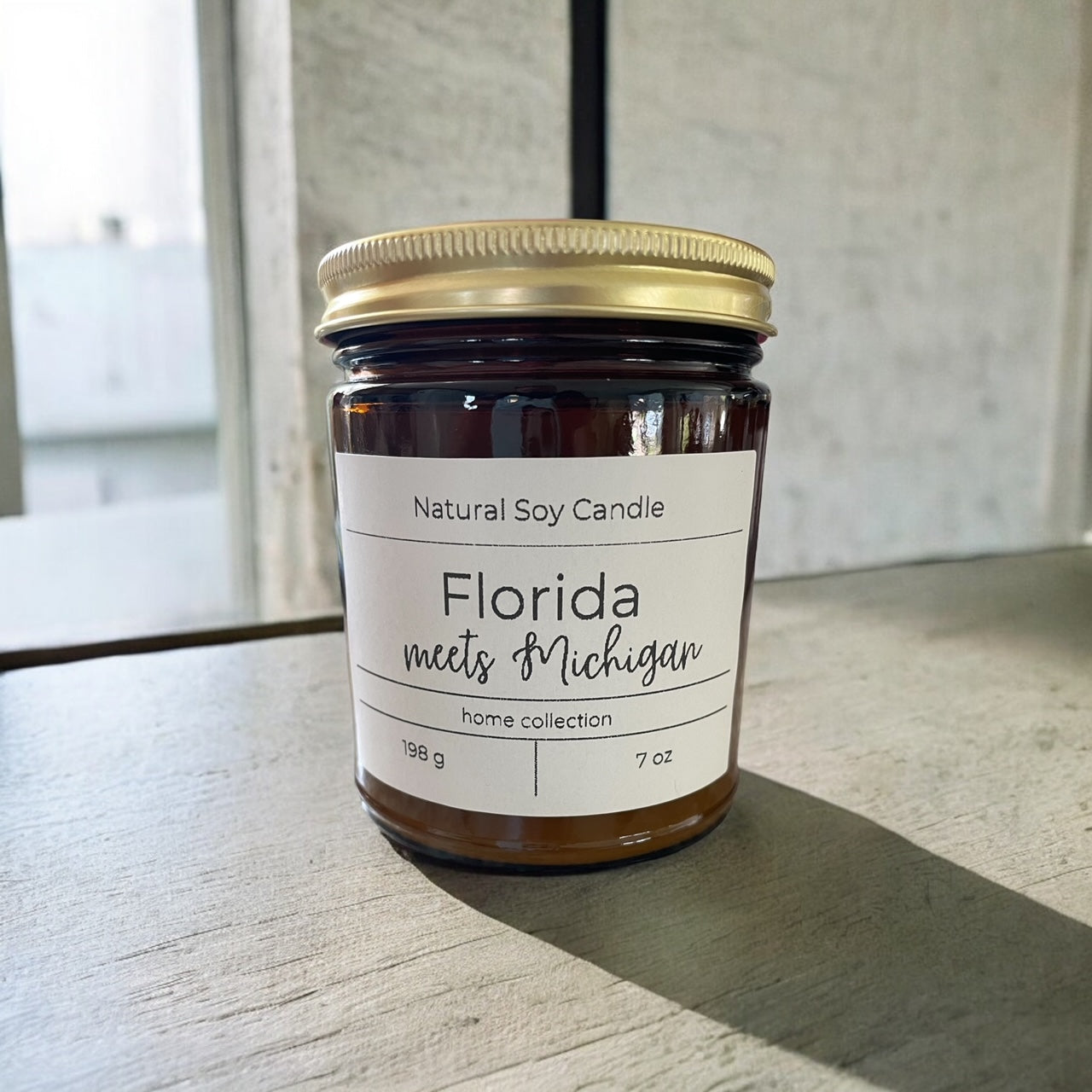 Florida meets Michigan 7 oz Natural Soy Wax Candle